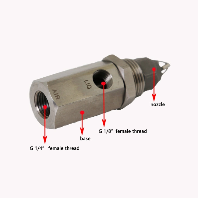 Sv882 30 Degree Ultrasonic Spray Nozzle, Air Atomizing Dry Fog Nozzle